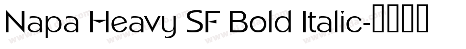 Napa Heavy SF Bold Italic字体转换
